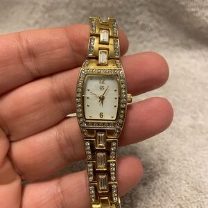 George Gold and Silver Women's Watch with Crystal Accents